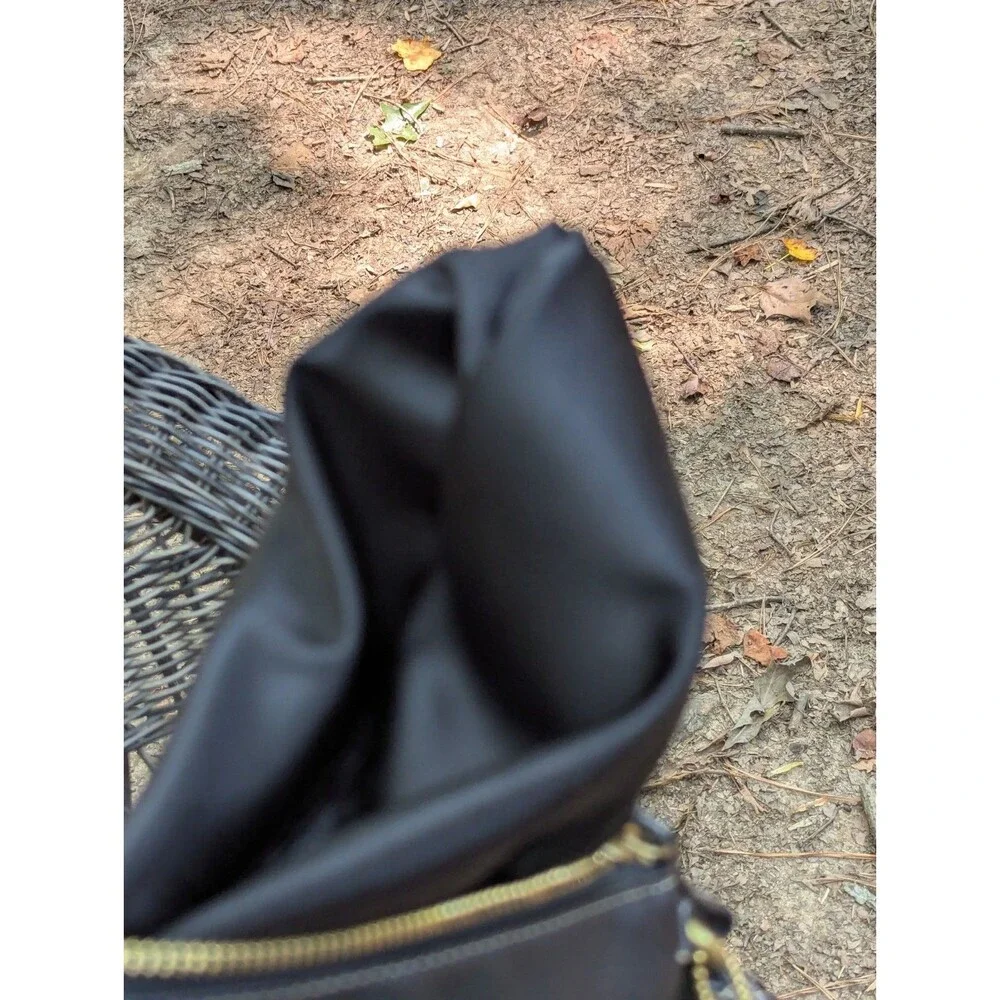 Y2K Coach 10285 Black Pebbled Leather Crossbody Swing Pack Shoulder Bag Purse
